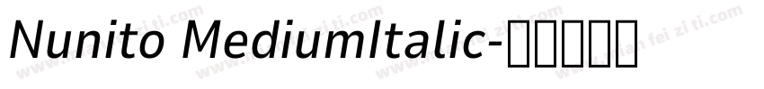 Nunito MediumItalic字体转换